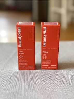 BeautyStat C Lip Serum SPF 30 Baby Pink 0.35 oz Lot of 2 New Exp 4/27